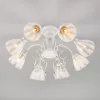 Стеклянная потолочная люстра Floranse 30155/8 белая конус Eurosvet