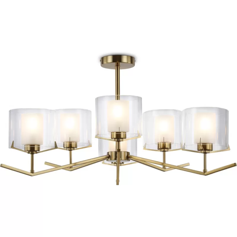 Стеклянная потолочная люстра High Light LH57008 белая цилиндр Ambrella Стеклянная потолочная люстра High Light LH57008 белая цилиндр Ambrella