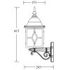 Стеклянный настенный фонарь уличный TALLIN 1L 64301/02 Gb прозрачный Oasis Light