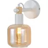 Стеклянное бра Skald 1109/1A White цилиндр цвет янтарь Escada