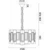 Хрустальная подвесная люстра Rowena FR5045PL-05G прозрачная Freya