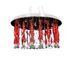 Стеклянная потолочная люстра Alvedo LDC 9040-17 RED прозрачная Lumina Deco