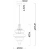 Стеклянный подвесной светильник Maumee 5000/04 SP-1 серый Divinare