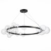 Стеклянная подвесная люстра Necton SL1165.403.24 форма шар прозрачная ST Luce