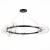 Стеклянная подвесная люстра Necton SL1165.403.24 форма шар прозрачная ST Luce