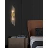 Стеклянное бра Wall lamp 88067W brass прозрачное DeLight Collection