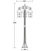 Стеклянный наземный фонарь CAIOR 1 81508B Gb цилиндр прозрачный Oasis Light