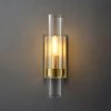 Стеклянное бра Wall lamp MT8869-1W brass прозрачное цилиндр DeLight Collection