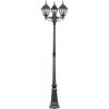 Стеклянный наземный фонарь QUADRO M lead GLASS 79909MBlgW Bl прозрачный Oasis Light