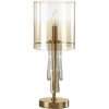 Стеклянный интерьерная настольная лампа Nicole 4886/1T прозрачный цилиндр Odeon Light