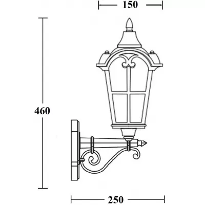 Настенный фонарь уличный PORTO 86101/02 Gb Oasis Light