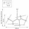 Стеклянная подвесная люстра Struttura 742107 Lightstar