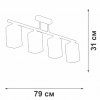 Стеклянная потолочная люстра  V4923-1/4PL черная Vitaluce