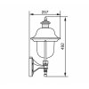 Настенный фонарь уличный  84301c Bl прозрачный Oasis Light