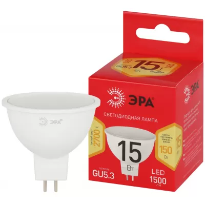 Лампочка светодиодная LED MR16-15W-827-GU5.3 R LED MR16-15W-827-GU5.3 R ЭРА