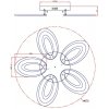 Потолочная люстра Air 10211/5LED прозрачная Escada