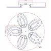 Потолочная люстра Air 10211/5LED прозрачная Escada