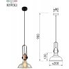 Стеклянный подвесной светильник Leila 4093-201 конус Rivoli