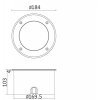 Стеклянный встраиваемый светильник уличный Встраиваемые светильники c LED W7037A-3K SS круглый прозрачный Oasis Light