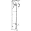 Стеклянный наземный фонарь MUNICH 2S 79760SA 10 down E7 Bl прозрачный Oasis Light