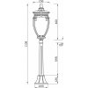 Стеклянный наземный фонарь Fleur O414FL-01BZ1 прозрачный Maytoni