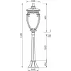 Стеклянный наземный фонарь Fleur O414FL-01BZ1 прозрачный Maytoni