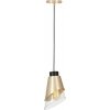 Стеклянный подвесной светильник Fabro LDP 7013-1 F.GD+PR конус белый Lumina Deco