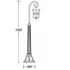 Стеклянный наземный фонарь FRANKFURT 15856/18 Gb прозрачный Oasis Light