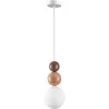 Стеклянный подвесной светильник Bonbones 6557/1 белый форма шар Lumion