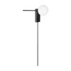 Стеклянный настенный светильник Meridian 10132/C Black белый форма шар Loft It