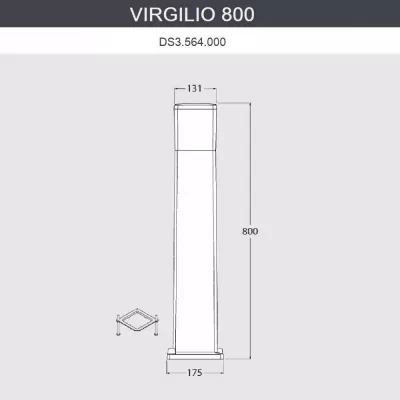 Наземный светильник Virgilio DS3.564.000.WYF1R Fumagalli