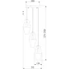 Стеклянный подвесной светильник Prism 50236/3 цвет янтарь Eurosvet