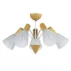 Стеклянная потолочная люстра Vardo 1131/5P конус белая Escada