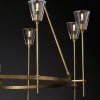 Стеклянная подвесная люстра Torche De Verre 8614P/8 gold прозрачная DeLight Collection