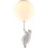 Стеклянный потолочный светильник  LSP-8903 форма шар белый