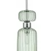 Стеклянный подвесной светильник Gloss 1141/1S Chrome/Green цилиндр прозрачный Escada