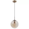 Стеклянный подвесной светильник Tureis A9920SP-1PB форма шар цвет янтарь Artelamp Стеклянный подвесной светильник Tureis A9920SP-1PB форма шар цвет янтарь Artelamp