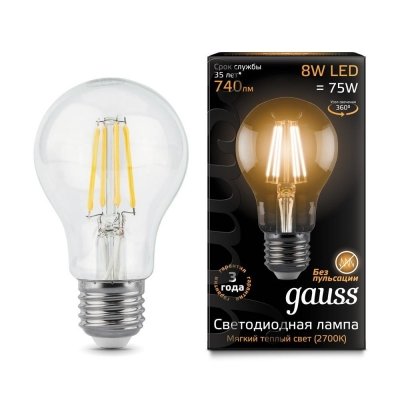 Лампочка светодиодная Filament 102802108 Gauss