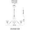 Стеклянная подвесная люстра Toscana A5184LM-6AB прозрачная Artelamp