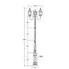 Стеклянный наземный фонарь AMERICA S 83410SA 10 E7 Bl прозрачный Oasis Light Стеклянный наземный фонарь AMERICA S 83410SA 10 E7 Bl прозрачный Oasis Light