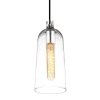 Стеклянный подвесной светильник Nordica LDP 6814 PR конус прозрачный Lumina Deco