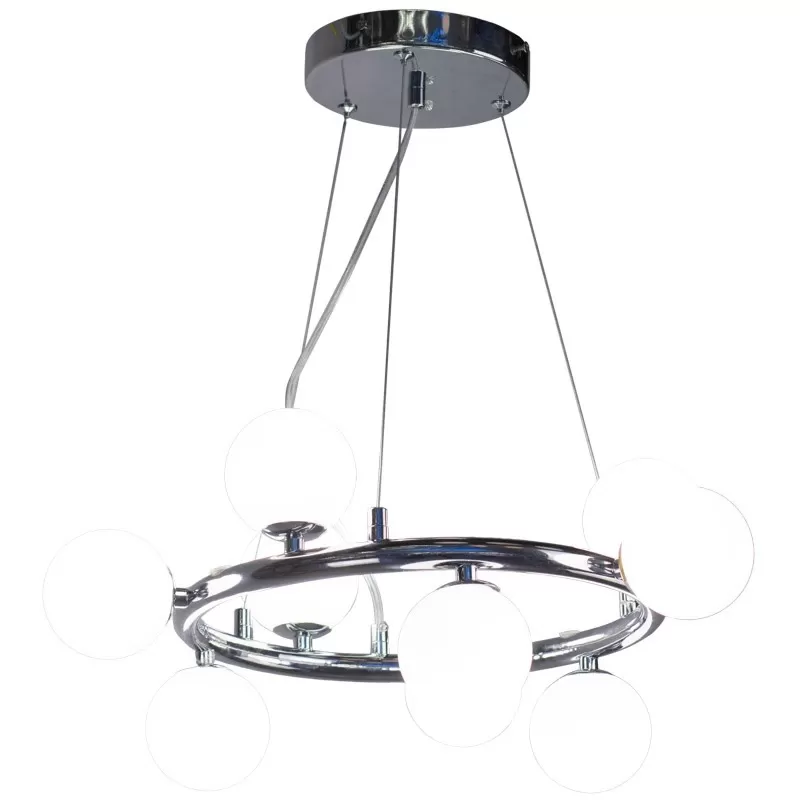 Подвесной светильник  AM488 CH D500 форма шар белый Подвесной светильник  AM488 CH D500 форма шар белый