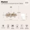 Стеклянный подвесной светильник Dallas MOD548PL-25G бежевый форма шар Maytoni