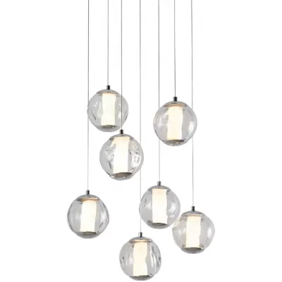 Подвесной светильник OD2437 OD2437-7 gold/clear DeLight Collection форма шар
