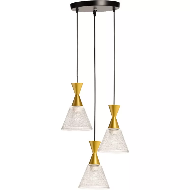 Стеклянный подвесной светильник Лоск 107011403 прозрачный конус DeMarkt Стеклянный подвесной светильник Лоск 107011403 прозрачный конус DeMarkt