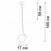 Стеклянный подвесной светильник  V43950-13/1S форма шар Vitaluce