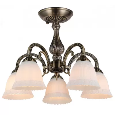 Потолочная люстра Versailles 1114/5PL Bronze Escada белая