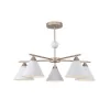 Стеклянная потолочная люстра Calor 2774-5P конус белая F-Promo
