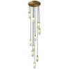 Стеклянный подвесной светильник Sorno MT9056-10H brass прозрачный DeLight Collection
