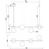 Стеклянный подвесной светильник Gatsby FR5232PL-04B форма шар белый Freya